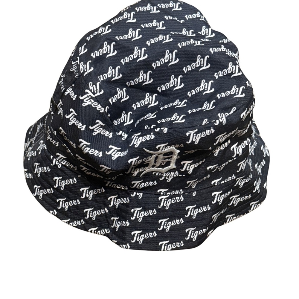 Detroit Tigers Bucket Hat Navy All Over Print Rally Time OSFM
